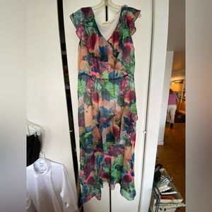 Soft Surroundings Floral Ruffle Dress